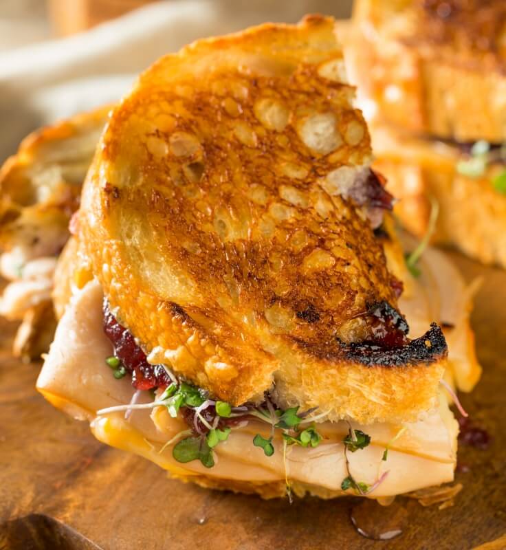 a closeup of restaurant food